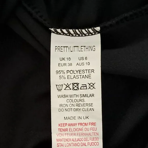 PrettyLittleThing Women's Black Zip up cup detail dress | Size 6 - Picture 7 of 7